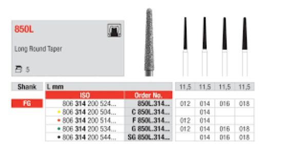 Diamant bor 850L FG 014