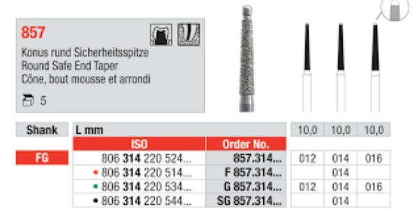 Diamant bor 857 FG 016 