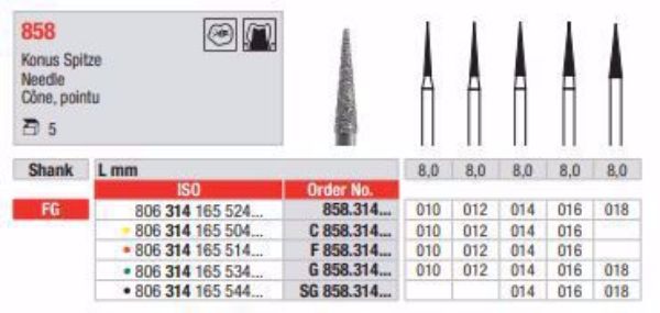Diamant bor F858 FG 012 