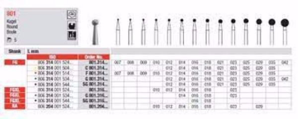 Diamant bor G801 FGXL 014