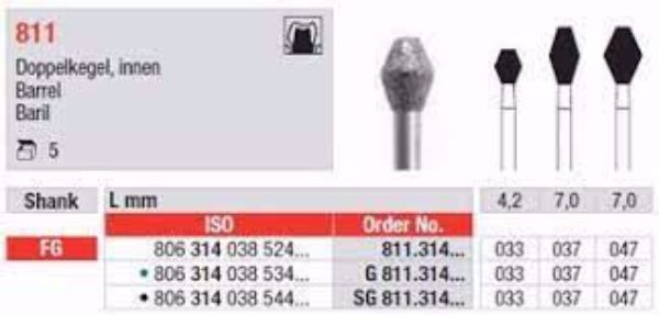 Diamant bor G811 FG 037 