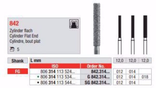 Diamant bor G842 FG 014