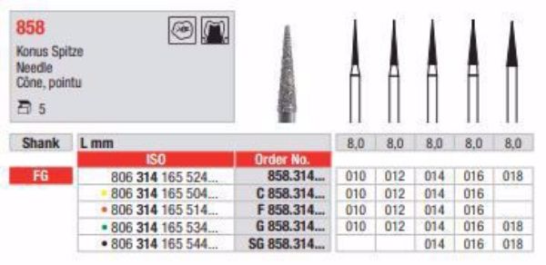 Diamant bor G858 FG 016 