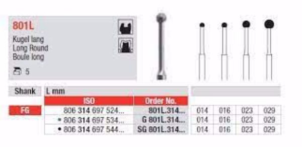 Diamant bor SG801L FG 014