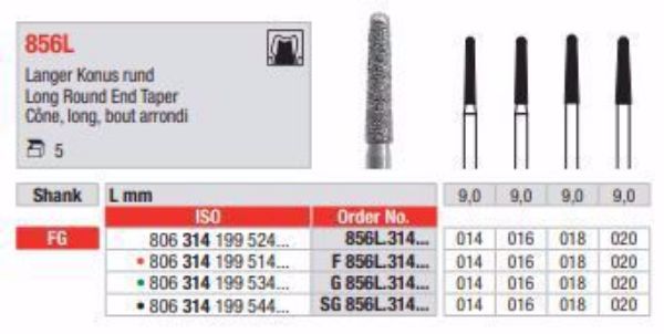 Diamant bor SG856L FG 018