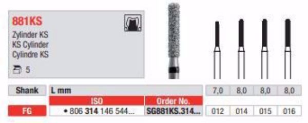 Diamant bor SG881KS FG 012