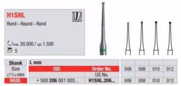 Edenta Endo bor RAXL H1SNL206 012 