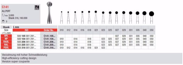 Kirurgisk bor C141 RAXL 031 