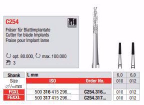 Kirurgisk bor C254.316.012 FGXL 