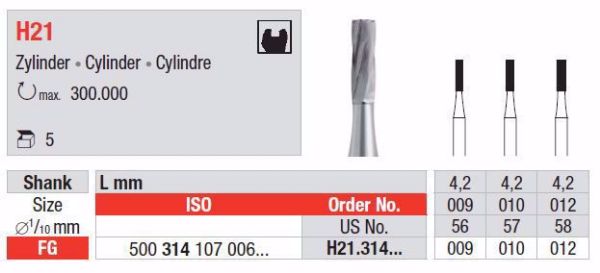Metallbor H21 FG 010