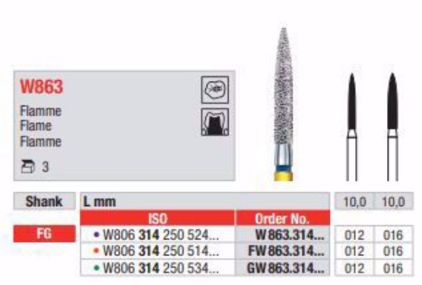 WhiteTIGER Diamant bor FW863 FG 012 