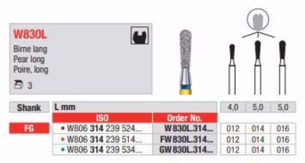 WhiteTIGER Diamant bor GW830L FG 016
