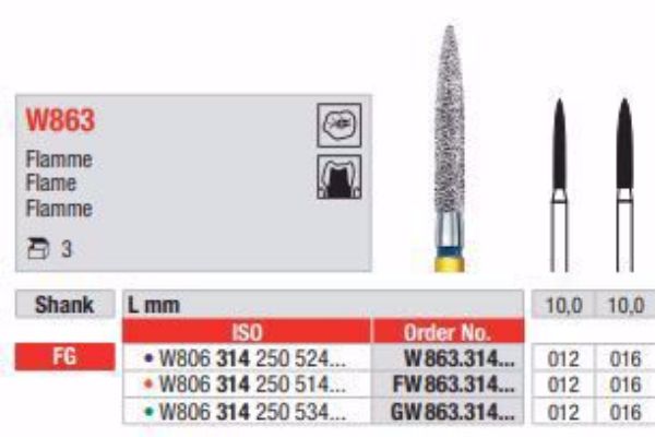 WhiteTIGER Diamant bor W863 FG 016