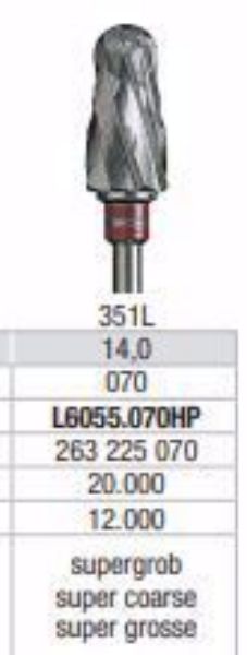 Hardmetallfreser L6055.070HP venstrehent 