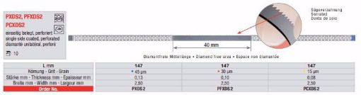 Diamantstrips PXDS2 2,5mm bred ensidig