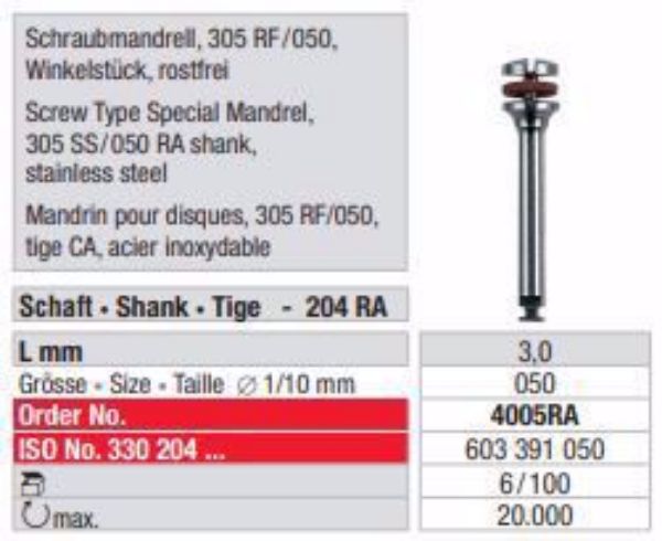 Mandrill disc 4005RA-6 050