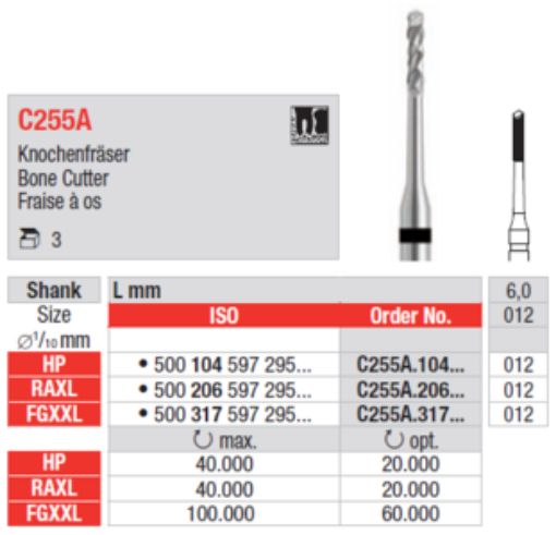 Edenta Bone Cutter C255A.317.012 FGXXL 