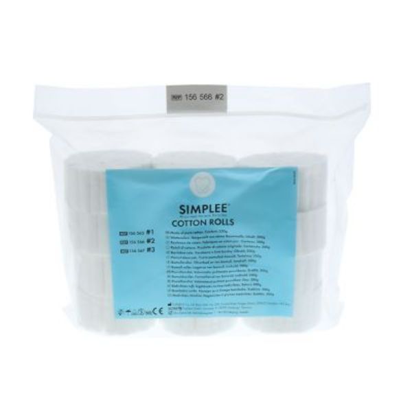 Simplee Bomullsruller str 2, 600 stk, 156506