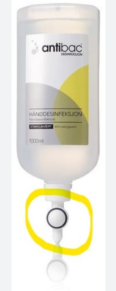 Doseringskapsel 2ml hvit 601689, til hånddesinfeksjon.