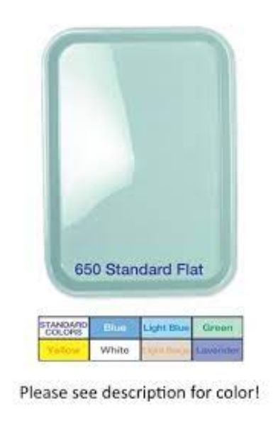 Premium bakke flat plast lightblue, 34x24x2cm (Autoklaverbar)