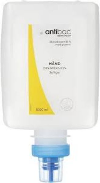 Hånddesinfeksjon softgel 85 % 606002, 1000 ml til disp. modell X