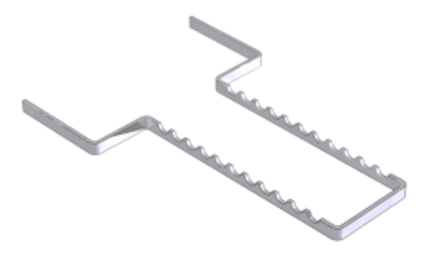 Instrument holder til Stainless steel tray 182452, 1 stk Nichrominox