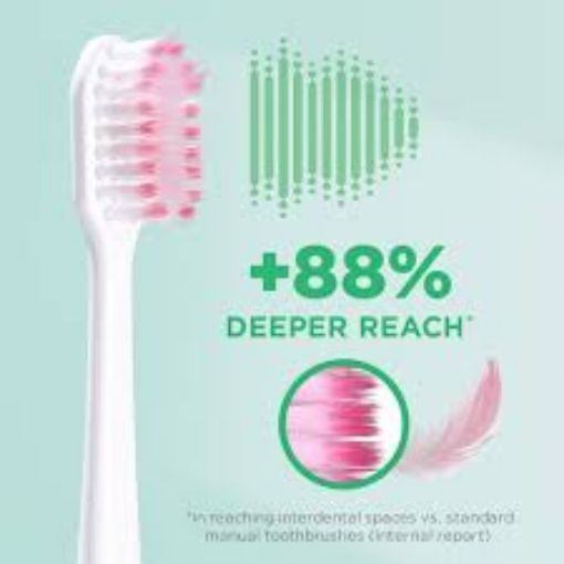 GUM Activital Sonic Toothbrush heads 4111M, 2 stk, Rosa, Sensitiv