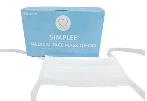 Simplee Munnbind IIR, hvit, knyting, 50 stk, 700127