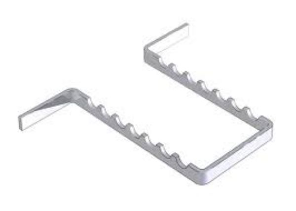 Instrument holder til Stainless steel tray 182462, 1 stk Nichrominox