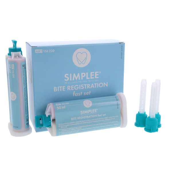 Simplee Bitt registrering, Fast set, 2x50ml, 12 mixing tips, 156220