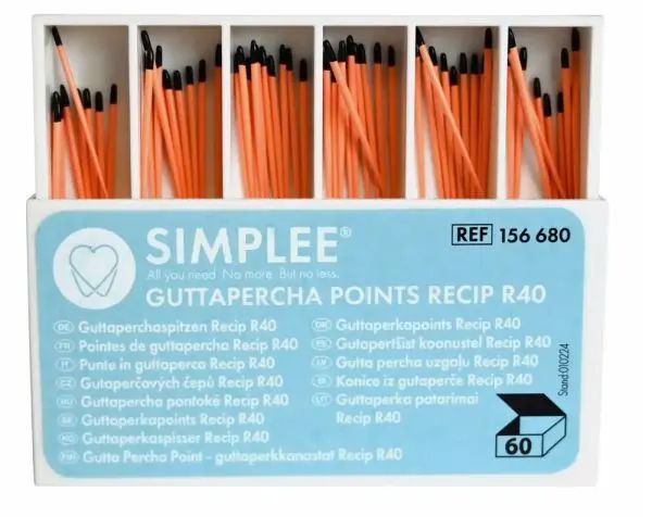 Simplee Gutta Percha Reciproc R40, sort, 60 stk, 156680