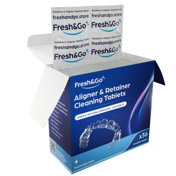 Fresh & Go, Aligner & retainer rengjøringstabletter, 36 stk, 9001-237