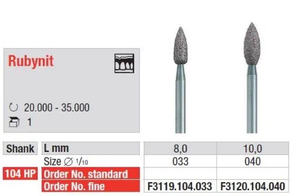 Rubynit trimmer, fine, 1 stk, F3120.104.040