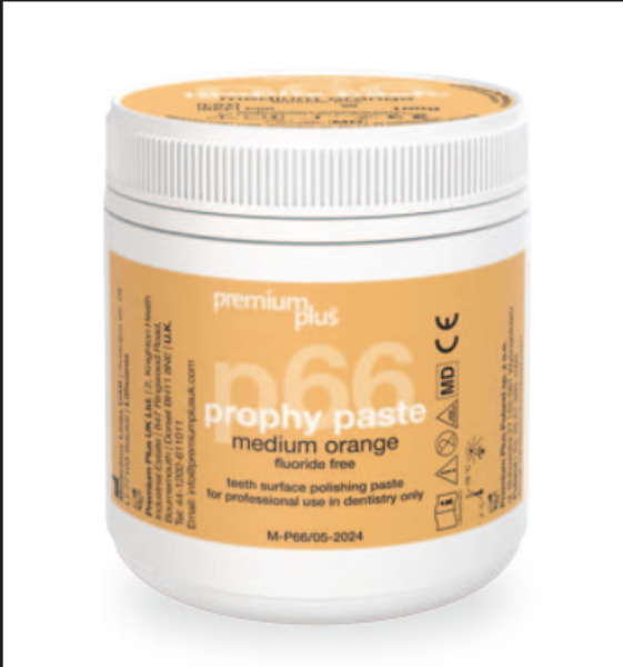 Premium Plus Prophy Paste Medium, Orange. 100gr, 1 stk, P66