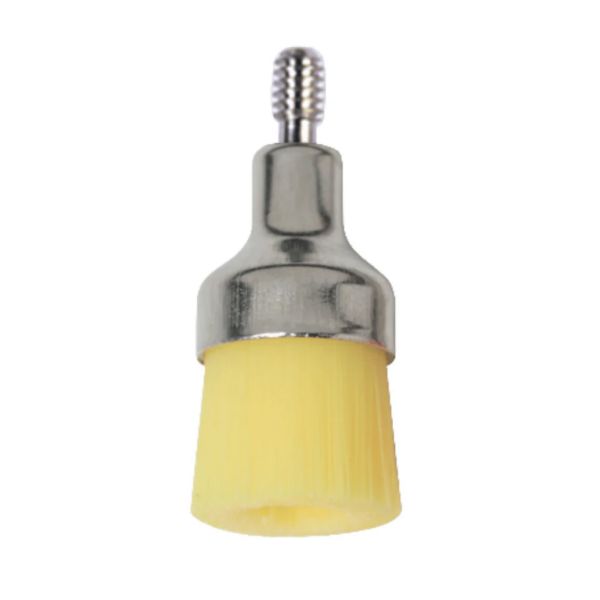 Disposable Prophy brushes RA Junior cup, Screw in, Nylon, 100stk, X-soft, Gul, X-268-1
