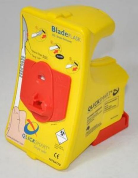 Qlicksmart bladeflask, skalpellbladfjerner/risikoavfallsboks