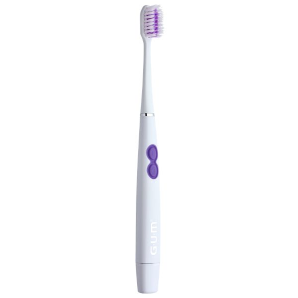 GUM Sonic Ortho tannbørste 4102BXM, 1stk m/batteri, Hvit