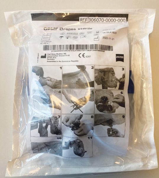 Carl Zeiss sterilt mikroskoptrekk nr.70, 5stk