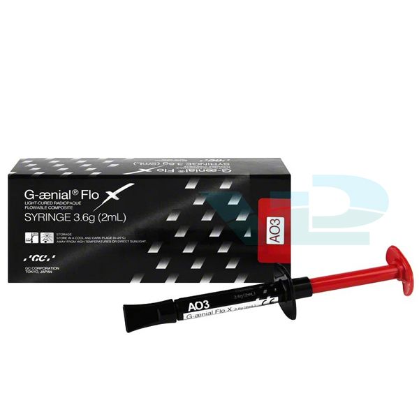 GC G-ænial Flo X A03 900718, 1 sprøyte 3,6g +20mixtip flowable hybrid composite