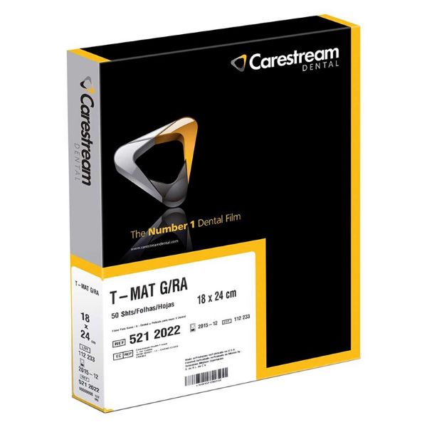 T Mat G/RA film 18x24cm, 50 stk Grønnfølsom