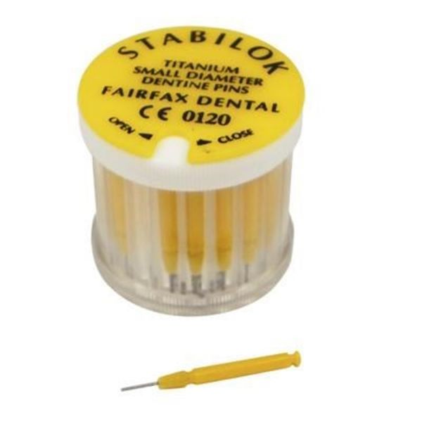 Stabilok titanium stifter, 20stk small yellow