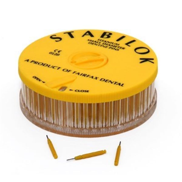 Stabilok titanium stifter, 100stk small yellow og 5 drills
