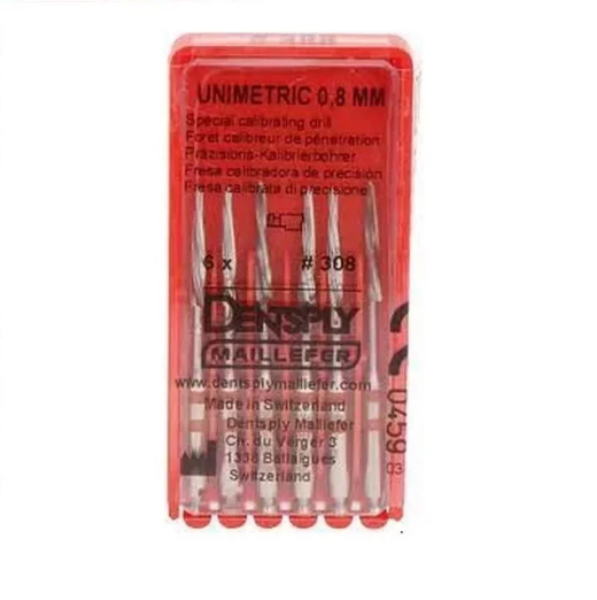 Special penetration drill Uniclip C021220030800, 6stk rød 0,8