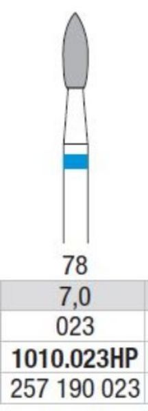 Hardmetall Freser Fig.77. 1110.023HP, 1 stk. Cross cut standard, blå ring