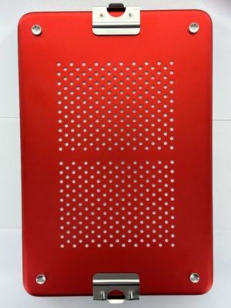 Nichrominox Alu container 30x20x4, 1 stk, rød, PN300300-3