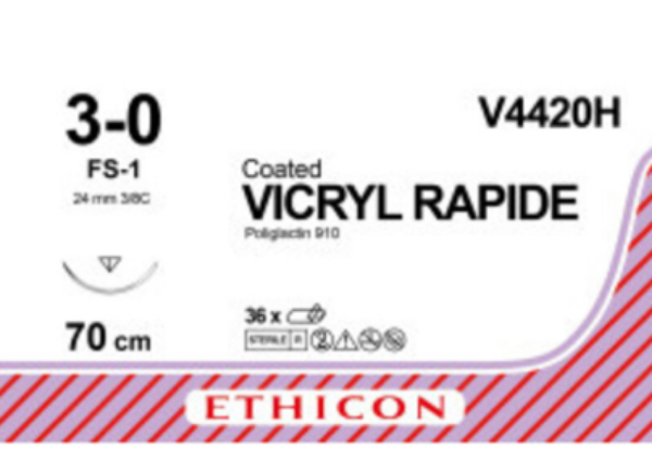 Sutur Vicryl Rapid V4420H 3-0 FS-1, 36stk