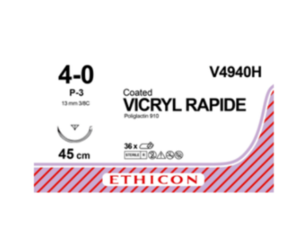 Sutur Vicryl Rapid V4940H 4-0, 36stk