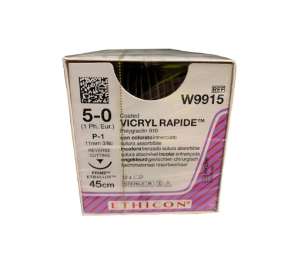 Sutur W9915 Vicryl Rapide 5-0 45 cm P-1, 12 stk