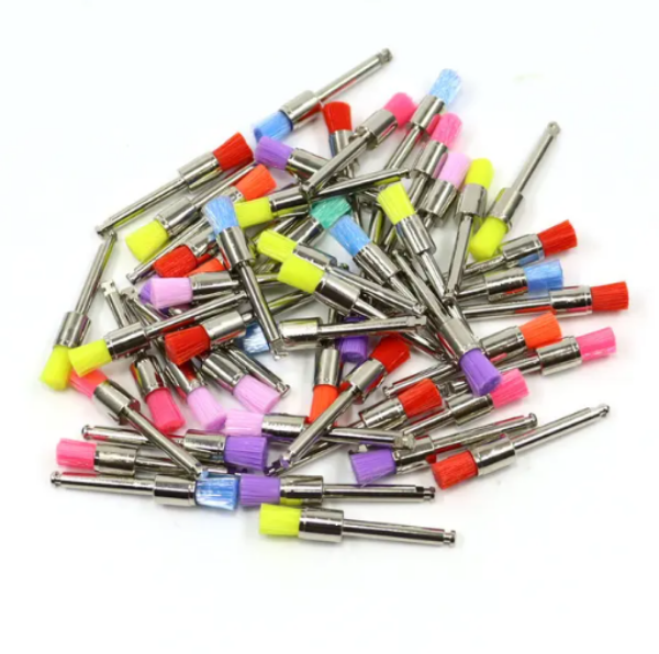 Premium Prophy brushes regular, RA short shank Flat, nylon, 100 stk, SS-R262FA