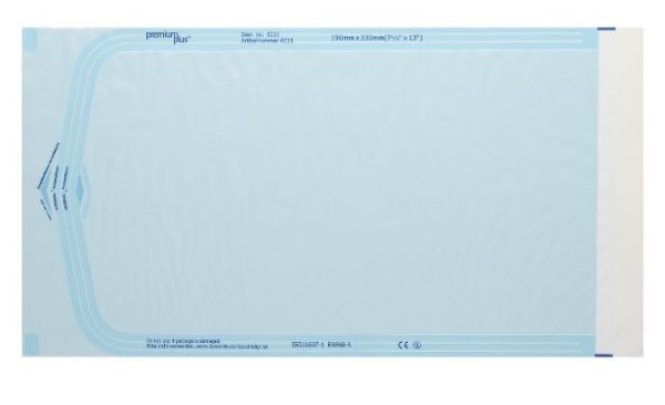 Autoklavposer, flat, selvklebende, 5,7x13 cm, 200 stk